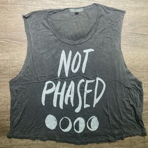 American Eagle Grey Graphic Muscle Tee Size S/M